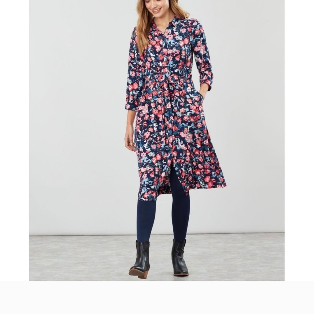 Joules Floral Long Sleeve Dress